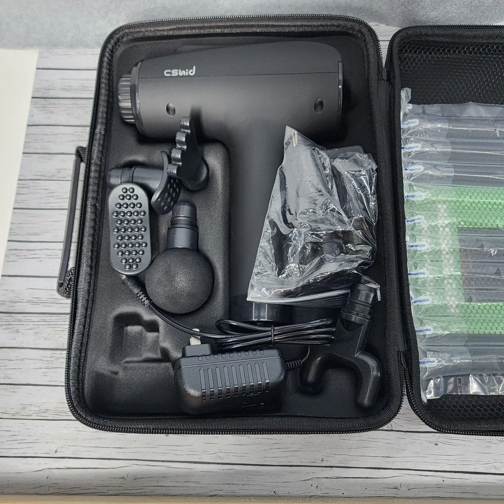 CSnid Massage Gun Deep Tissue Percussion Muscle Therapy Device 8 Heads with Case